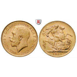 Südafrika, George V., Sovereign 1927, 7,32 g fein, vz/vz-st
