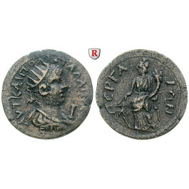 Römische Provinzialprägungen, Pamphylien, Perge, Gallienus, Bronze 258-260, ss-vz