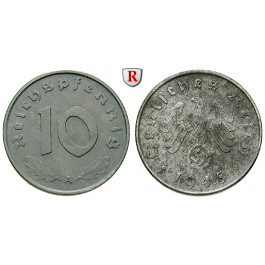 Drittes Reich, 10 Reichspfennig 1945, A, vz+, J. 371