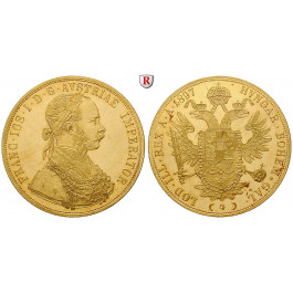 Österreich, Kaiserreich, Franz Joseph I., 4 Dukaten 1897, 13,76 g fein, vz