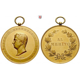 Italien, Königreich, Vittorio Emanuele II., Goldmedaille o.J., vz