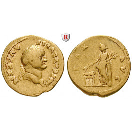 Römische Kaiserzeit, Vespasianus, Aureus 73, ss