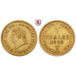 Braunschweig, Königreich Hannover, Georg IV., 5 Taler 1829, ss