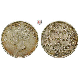 Indien, Britisch-Indien, Victoria, 2 Annas 1841, vz