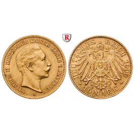 Deutsches Kaiserreich, Preussen, Wilhelm II., 10 Mark 1909, A, ss-vz/vz-st, J. 251