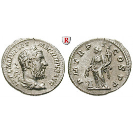 Römische Kaiserzeit, Macrinus, Denar 217, f.vz