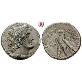 Ägypten, Königreich der Ptolemäer, Ptolemaios XII., Tetradrachme Jahr 3 (79-78 v.Chr.), vz