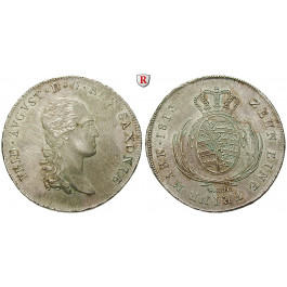 Sachsen, Königreich Sachsen, Friedrich August I., Konventionstaler 1813, vz/vz-st