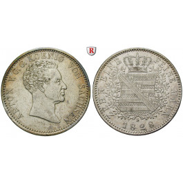 Sachsen, Königreich Sachsen, Anton, Konventionstaler 1828, ss+