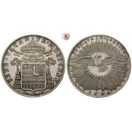 Vatikan, Sede Vacante, Camerlengo Pietro Francesco Galleffi, Scudo 1830, vz+