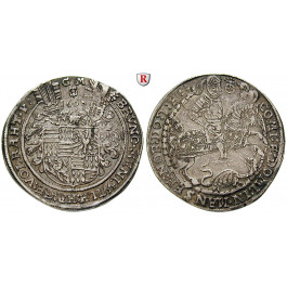 Mansfeld, Grafschaft, Mansfeld-Vorderort-Bornstedt, Bruno II., Wilhelm, Johann Georg IV., Volrat VI., Reichstaler 1608, ss+