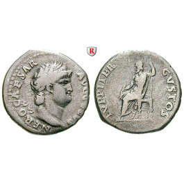 Römische Kaiserzeit, Nero, Denar 64-65, ss+/ss