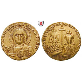 Byzanz, Constantinus VII. und Romanus II., Solidus 950-955, ss+