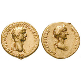Römische Kaiserzeit, Claudius I., Aureus 50-54, ss-vz