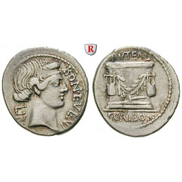 Römische Republik, L.Scribonius Libo, Denar 62 v.Chr., ss