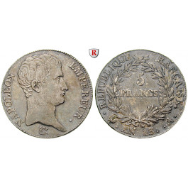 Frankreich, Napoleon I. (Konsul), 5 Francs AN 13 (1804-1805), ss-vz