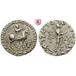 Baktrien und Indien, Königreich Baktrien, Azes II., Tetradrachme 20-1 v.Chr., vz