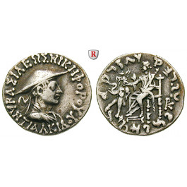 Baktrien und Indien, Königreich Baktrien, Antialkidas, Drachme 115-95 v.Chr., ss+