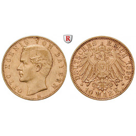 Deutsches Kaiserreich, Bayern, Otto, 10 Mark 1890, D, ss-vz, J. 199