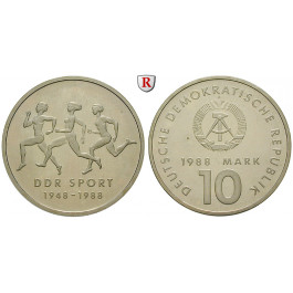 DDR, 10 Mark 1988, Turn- und Sportbund, PP, J. 1623