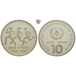 DDR, 10 Mark 1988, Turn- und Sportbund, PP, J. 1623