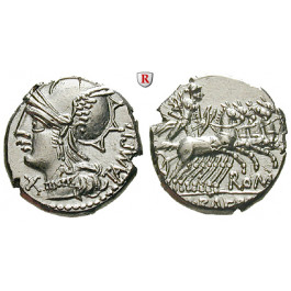 Römische Republik, M. Baebius Tampilus, Denar, vz