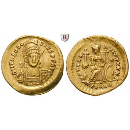 Römische Kaiserzeit, Theodosius II., Solidus 430-440, f.vz