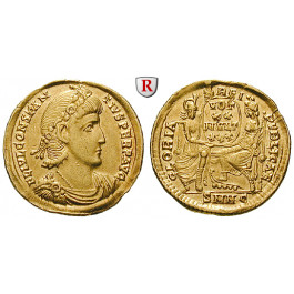 Römische Kaiserzeit, Constantius II., Solidus 340-351, vz