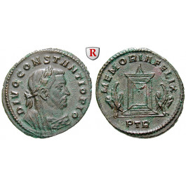 Römische Kaiserzeit, Constantius I., Follis 307-308, vz