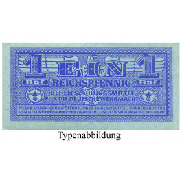 Besatzungsausgaben des 2. Weltkrieges 1939-1945, Behelfzahlmittel der Wehrmacht, 1 Reichspfennig o.D., II-, Rb. 501a