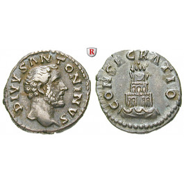 Römische Kaiserzeit, Antoninus Pius, Denar nach 161, ss-vz