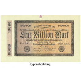 Inflation 1919-1924, 1 Mio Mark 25.07.1923, II-, Rb. 93