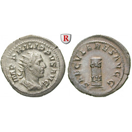 Römische Kaiserzeit, Philippus I., Antoninian 248, vz-st