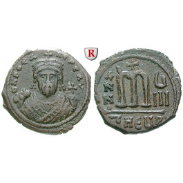 Byzanz, Phocas, Follis 609-610, Jahr 8, ss+