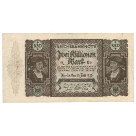Inflation 1919-1924, 2 Mio Mark 23.07.1923, II, Rb. 89a