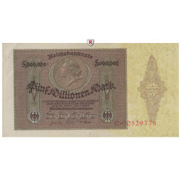 Inflation 1919-1924, 5 Mio Mark 01.06.1923, I-, Rb. 88