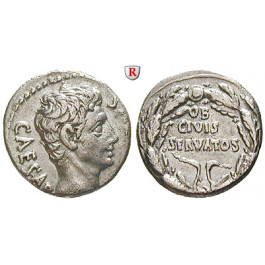 Römische Kaiserzeit, Augustus, Denar 19 v.Chr., ss-vz