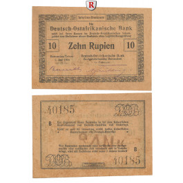 Deutsch-Ostafrika, 10 Rupien 01.06.1916, I-, Rb. 935a