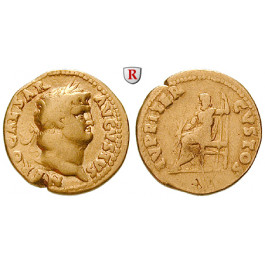 Römische Kaiserzeit, Nero, Aureus 66-67, ss+/ss