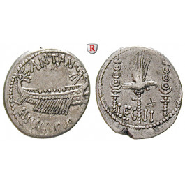 Römische Republik, Marcus Antonius, Denar 32-31 v.Chr., ss-vz