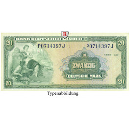Bundesrepublik Deutschland, 20 DM 22.08.1949, III-, Rb. 260