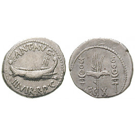 Römische Republik, Marcus Antonius, Denar 32-31 v.Chr., ss+
