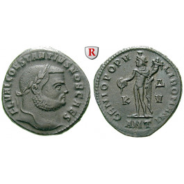 Römische Kaiserzeit, Constantius I., Caesar, Follis 300-301, vz