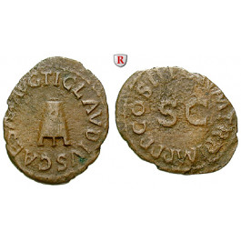Römische Kaiserzeit, Claudius I., Quadrans Jan.-Dez. 42, ss