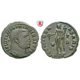 Römische Kaiserzeit, Maximinus II., Caesar, Follis 308, vz