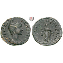 Römische Kaiserzeit, Julia Mamaea, Mutter des Severus Alexander, Sesterz 228, vz