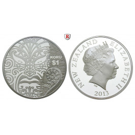 Neuseeland, Elizabeth II., Dollar 2013, 31,07 g fein, PP