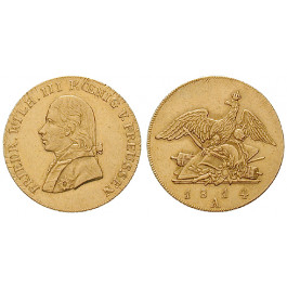 Brandenburg-Preussen, Königreich Preussen, Friedrich Wilhelm III., 1/2 Friedrichs d`or 1814, ss/ss-vz