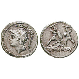 Römische Republik, Q. Minucius Thermus, Denar 103 v.Chr., f.vz