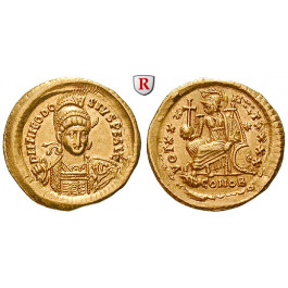 Römische Kaiserzeit, Theodosius II., Solidus 430-440, vz+
